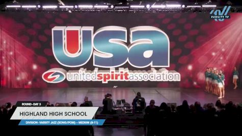 Highland High School - Varsity Jazz (Song/Pom) -- Medium (8-11) [2023 Varsity Jazz (Song/Pom) -- Medium (8-11) Day 3] 2023 USA Spirit & Junior Nationals/Collegiate Championships