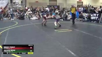 60 lbs Round 3 (4 Team) - Kayson Brink, Cardiac Kids vs Brody Priest, MI Pitbulls