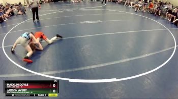 75 lbs Round 4 (6 Team) - Macklin Doyle, Iowa USA Red vs Jaxson Avery, South Dakota Lightning