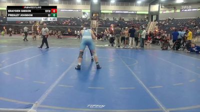 141 lbs Champ. Round 3 - Presley Johnson, The Citadel vs Brayden Gibson, Shorter