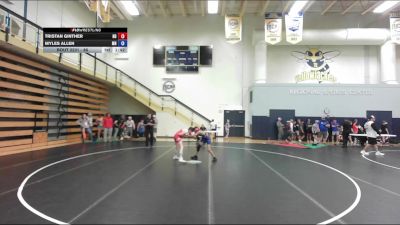 86 lbs Cons. Round 3 - Tristan Ginther, ND vs Myles Allen, MN
