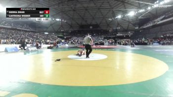 Girls 3A 155 lbs Champ. Round 1 - Sierra Swan, Mountlake Terrace (Girls) vs Caitriona Wieber, Everett (Girls)