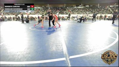81 lbs Round Of 16 - Makenya Carlton, Duncan Demon Wrestling vs Emmeline Bowerman, Madill Takedown