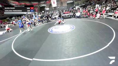 155 lbs Olivia Faust, CVWA - Central Valley Wrestling Association vs Adelaida Fernandez, LAWA - Los Angles Wrestling Association