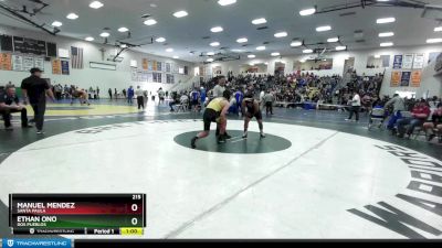 215 lbs Cons. Round 2 - Manuel Mendez, Santa Paula vs Ethan Ono, Dos Pueblos