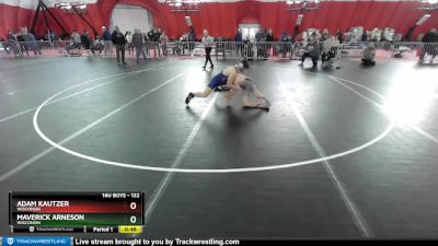 132 lbs Cons. Round 4 - Adam Kautzer, Wisconsin vs Maverick Arneson, Wisconsin