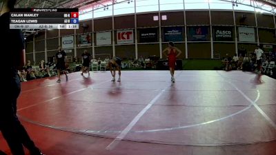 132 lbs Calan Manley, Oklahoma Outlaws Red vs Teagan Lewis, Arizona Blue
