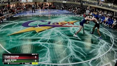 127 lbs Finals (8 Team) - Tyler Paulson, LaCrosse Aquinas vs Blake Irvine, Don Bosco