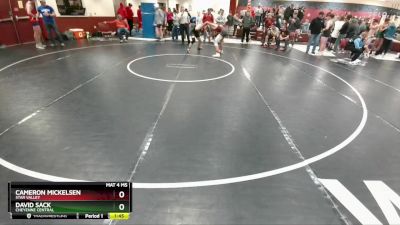 150 lbs Cons. Round 5 - David Sack, Cheyenne Central vs Cameron Mickelsen, Star Valley