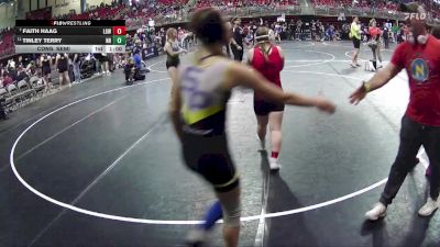 120 lbs Cons. Semi - Tinley Terry, Nebraska Boyz vs Faith Haag, Lincoln Girls Wrestling