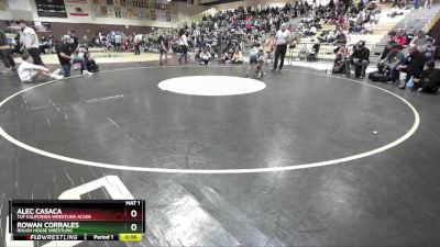 63 lbs Cons. Semi - Alec Casaca, TUF California Wrestling Acade vs Rowan Corrales, Rough House Wrestling