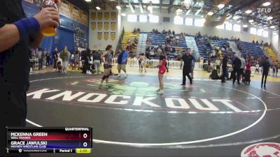 103 lbs Quarterfinal - McKenna Green, Well Trained vs Grace Jawulski, Mayhem Wrestling Club