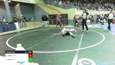 88 lbs Round Of 64 - Lincoln Callis, Sand Springs vs Caysen Wahl, Bristow