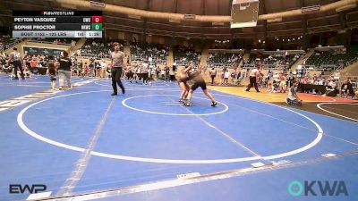 125 lbs Final - Peyton Vasquez, Claremore Wrestling Club vs Sophie Proctor, Henryetta Knights Wrestling Club