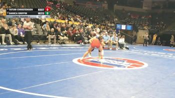 135 Class 2 lbs Cons. Round 1 - Tatum Christensen, Webb City vs Danica Griffin, Northwest