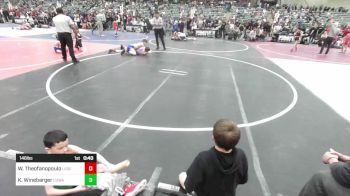 146 lbs Semifinal - William Theofanopoulos, Legends Of Gold LV vs Kale Winebarger, Cowa