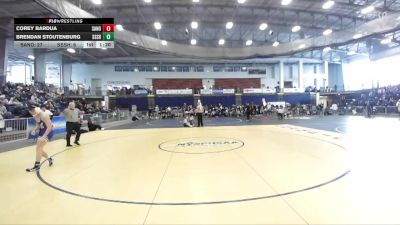 116 lbs Round 2 (3 Team) - Brendan Stoutenburg, Saratoga Springs Sr HS vs Corey Bardua, Sachem North