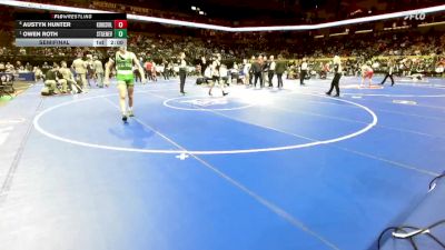 157 Class 2 lbs Semifinal - Owen Roth, Ste. Genevieve vs Austyn Hunter, Kirksville