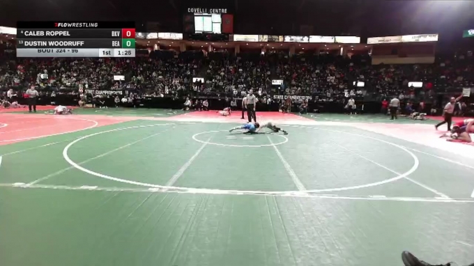 96 lbs Champ. Round 3 - Dustin Woodruff, BEASTA vs Caleb Roppel, BKV1