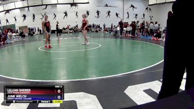 131 lbs Cons. Round 3 - Lillian Sherer, Lock Haven University vs June Welch, North Central College