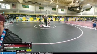 45 lbs Cons. Round 2 - Adam Bailey, Watford City Wolves vs Grayson Nickelson, Governor Wrestling