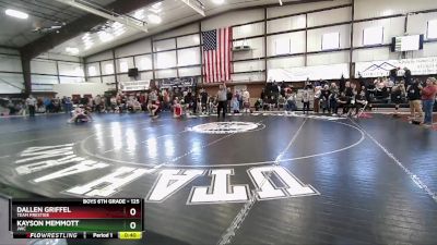 125 lbs Cons. Semi - Kayson Memmott, JWC vs Dallen Griffel, Team Prestige