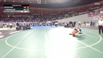 3A Boys 113 lbs Champ. Round 1 - Christian Lee, Sutherlin Boys vs Lexton King, Yamhill-Carlton Boys