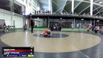 102 lbs Round 3 (8 Team) - Kenzie Kumm, Virginia vs Aubrey Hoveland, Iowa