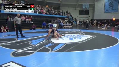 170 lbs Cons. Round 3 - Ana Coleman, BGM, Brooklyn vs Makayla Alexander, Ogden