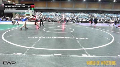 145 lbs Round Of 32 - MichaelAngelo De Leon, Oakdale vs Niko Dockery, Mat Time