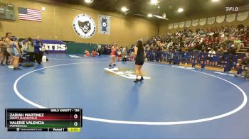130 lbs Quarterfinal - Valerie Valencia, Farmersville vs Zariah Martinez, Liberty (Bakersfield)
