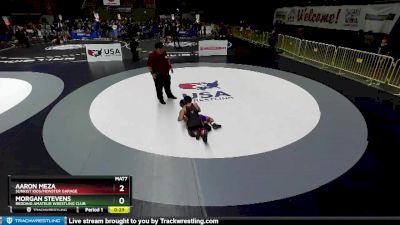 97 lbs Quarterfinal - Morgan Stevens, Redding Amateur Wrestling Club vs Aaron Meza, Sunkist Kids/Monster Garage