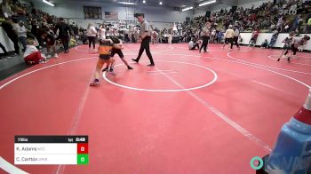 73 lbs Consi Of 4 - Klay Adams, Miami Takedown Club vs Cash Carlton, Sperry Wrestling Club