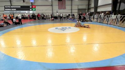 132 lbs Consi Of 8 #1 - Olivia Kershisnik, WV vs Kierra Rush, NC
