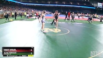 Girls-120 lbs Cons. Semi - Elyse Morales, Mattawan HS vs Hailey Wisler, Huron HS (New Boston)