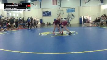 Girls 185 lbs Quarterfinal - Addison Forcier, Long Beach vs Andrea Dowdy, East Central High School Girls