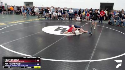 112 lbs Round 1 - Heather Shea, Anchor Kings Wrestling Club vs Mia Hannevold, Soldotna Whalers Wrestling Club