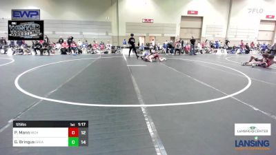 125 lbs Semifinal - Parker Mann, Michigan Premier WC - (A) vs George Bringus, Greater Heights Wrestling