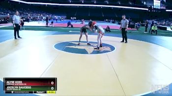 Girls-110 lbs 5th Place Match - Alyse Koss, Portage Northern HS vs Jocelyn Saucedo, South Haven HS