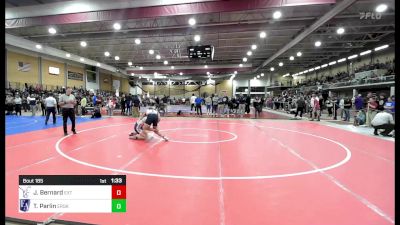 182 lbs Round Of 16 - Joe Bernard, Exeter vs Timber Parlin, Erskine