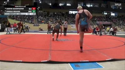 285 lbs Cons. Round 1 - Joshua Weaver, Mccreary Central vs Austin Goodpaster, Nelson County