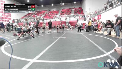 100 lbs Quarterfinal - Creed Rolan, Standfast vs River Holcomb, Tecumseh Youth Wrestling