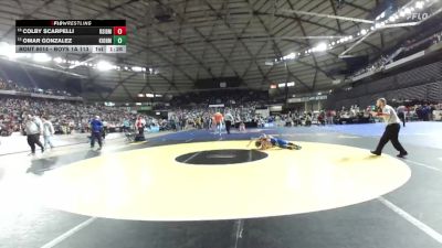 Boys 1A 113 lbs Champ. Round 1 - Omar Gonzalez, Kiona Benton vs Colby Scarpelli, Riverside