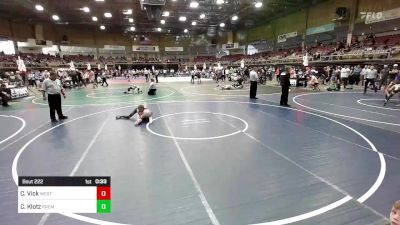 82 lbs Consolation - Cody Vick, Western Colorado WC vs Caleb Klotz, Kremmling Mustangs