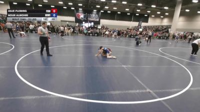 75 lbs Semis - Nour Almohri, Michigan Revolution Wrestling Club vs Julie Fleming, Pennsylvania