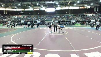 114 lbs Champ. Round 2 - Anabelle Andrews, Thunder Ridge vs Talea Nichols, Rocky Mountain