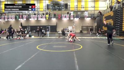 145 lbs 3rd Place Match - Hayden Bratland, Immortal Athletics WC vs Colbie Tenborg, Moen Wrestling Academy