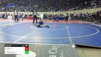 92 lbs Round Of 32 - Keaton Dietz, Stillwater vs Dax Delacerda, Bristow