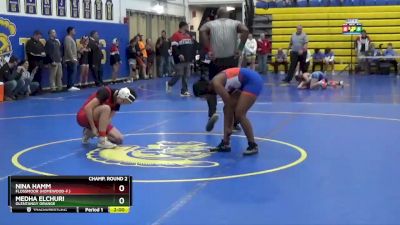 110 lbs Champ. Round 2 - Nina Hamm, Flossmoor (Homewood-F.) vs Medha Elchuri, OLENTANGY ORANGE