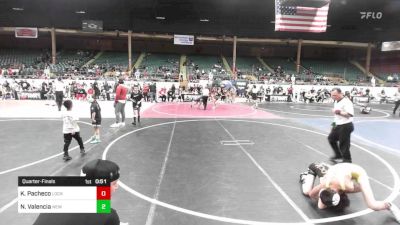 95 lbs Quarterfinal - Kazen Pacheco, Lockjaw WC vs Nickolas Valencia, New Mexico Bad Boyz